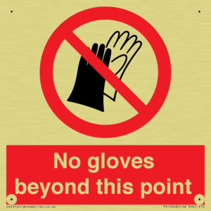 No gloves beyond this point